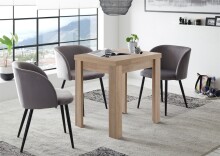 Kulissentisch >Monzi< (ausziehbar) in eiche sägerau - 80x78x60cm (BxHxT)