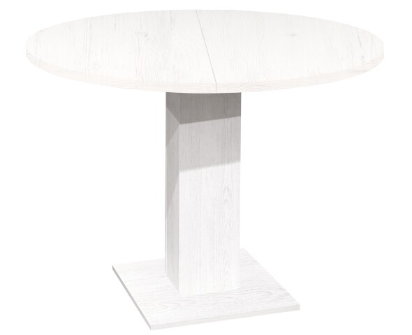 Säulen-Esstisch >Tap< (ausziehbar bis 130cm) in pino aurelio - 90(130)x76x90cm (BxHxT)