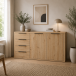 Sideboard >Clyde< in asteiche Dekor - 180x90x45cm (BxHxT)