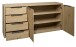 Sideboard >Clyde< in asteiche Dekor - 180x90x45cm (BxHxT)