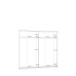 Schwebetürenschrank >Starlet Plus < in Weiß/ Weiß Glanz, 220,1x209,7x61,2cm B/H/T