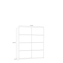 Schwebetürenschrank >Starlet Plus< in Weiß/ Weiß Glanz, 170,3x209,7x61,2cm B/H/T