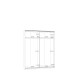 Schwebetürenschrank >Starlet Plus< in Weiß/ Weiß Glanz, 170,3x209,7x61,2cm B/H/T
