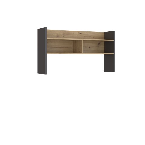 Schreibtischaufsatz >Modultrick< in Grau/ Artisan Eiche Dekor, 109,6x60x25,8cm B/H/T