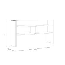 Schreibtischaufsatz >Modultrick< in Artisan Eiche/ Weiß - 109,6x60x25,8 (BxHxT)