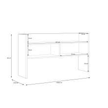 Schreibtischaufsatz >Modultrick< in Artisan Eiche/ Weiß - 109,6x60x25,8 (BxHxT)