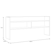 Schreibtischaufsatz >Modultrick< in Artisan Eiche/ Weiß - 139,6x60x25,8 (BxHxT)