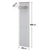 Garderobenpaneel >Dijon< in Ashgrey Dekor, MDF, Spannplatte - 48x188x30 (BxHxT)