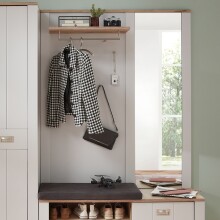 Garderobenspiegel >Dijon< in Ashgrey Dekor - 130x154x30 (BxHxT)