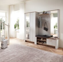 Garderobenspiegel >Dijon< in Ashgrey Dekor - 130x154x30 (BxHxT)