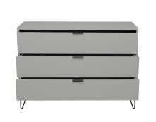 Schubkastenkommode >Bonnie< in kreidegrau matt lack - 119x80x45cm (BxHxT)