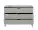 Schubkastenkommode >Bonnie< in kreidegrau matt lack - 119x80x45cm (BxHxT)