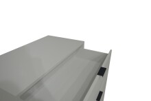 Nachtkommode >Bonnie< in kreidegrau matt lack - 51x60x45cm (BxHxT)