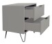 Nachtkommode >Bonnie< in kreidegrau matt lack - 51x60x45cm (BxHxT)