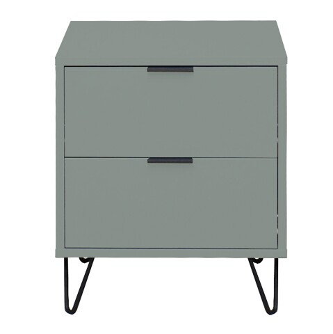 Nachtkommode >Bonnie< in pine green matt lack - 51x60x45cm (BxHxT)