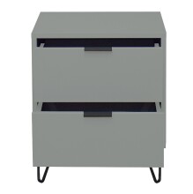Nachtkommode >Bonnie< in pine green matt lack - 51x60x45cm (BxHxT)