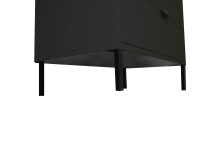 Nachtkommode >Bonnie< in anthrazit matt lack - 51x60x45cm (BxHxT)