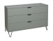 Schubkastenkommode >Bonnie< in pine green matt lack - 119x80x45cm (BxHxT)