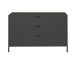 Schubkastenkommode >Bonnie< in anthrazit matt lack - 119x80x45cm (BxHxT)