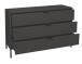 Schubkastenkommode >Bonnie< in anthrazit matt lack - 119x80x45cm (BxHxT)