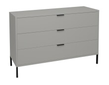 Schubkastenkommode >Bonnie< in kreidegrau matt lack - 119x80x45cm (BxHxT)