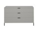 Schubkastenkommode >Bonnie< in kreidegrau matt lack - 119x80x45cm (BxHxT)
