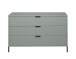 Schubkastenkommode >Bonnie< in pine green matt lack - 119x80x45cm (BxHxT)