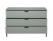 Schubkastenkommode >Bonnie< in pine green matt lack - 119x80x45cm (BxHxT)