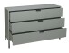Schubkastenkommode >Bonnie< in pine green matt lack - 119x80x45cm (BxHxT)