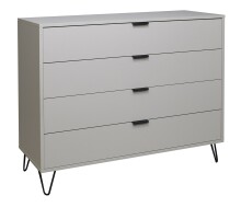 Schubkastenkommode >Bonnie< in kreidegrau matt lack - 119x101x45cm (BxHxT)