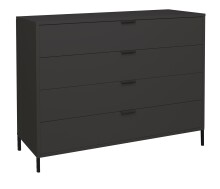 Schubkastenkommode >Bonnie< in anthrazit matt lack - 119x101x45cm (BxHxT)