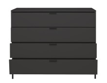 Schubkastenkommode >Bonnie< in anthrazit matt lack - 119x101x45cm (BxHxT)