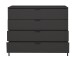 Schubkastenkommode >Bonnie< in anthrazit matt lack - 119x101x45cm (BxHxT)