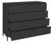 Schubkastenkommode >Bonnie< in anthrazit matt lack - 119x101x45cm (BxHxT)