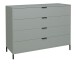 Schubkastenkommode >Bonnie< in pine green matt lack - 119x101x45cm (BxHxT)