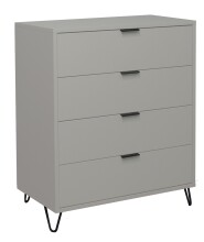 Kommode >Bonnie< in kreidegrau matt lack - 81x100x45cm (BxHxT)