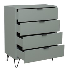 Kommode >Bonnie< in pine green matt lack - 81x100x45cm (BxHxT)