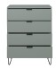 Kommode >Bonnie< in pine green matt lack - 81x100x45cm (BxHxT)