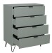 Kommode >Bonnie< in pine green matt lack - 81x100x45cm (BxHxT)