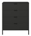 Kommode >Bonnie< in anthrazit matt lack - 81x100x45cm (BxHxT)