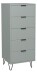 Hochkommode >Bonnie< in pine green matt lack - 51x121x45cm (BxHxT)