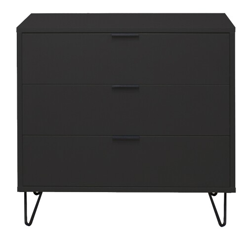 Kommode >Bonnie< in anthrazit matt lack - 81x80x45cm (BxHxT)