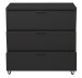 Kommode >Bonnie< in anthrazit matt lack - 81x80x45cm (BxHxT)