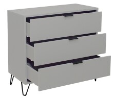 Kommode >Bonnie< in kreidegrau matt lack - 81x80x45cm (BxHxT)