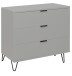 Kommode >Bonnie< in kreidegrau matt lack - 81x80x45cm (BxHxT)