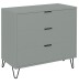 Kommode >Bonnie< in pine green matt lack - 81x80x45cm (BxHxT)