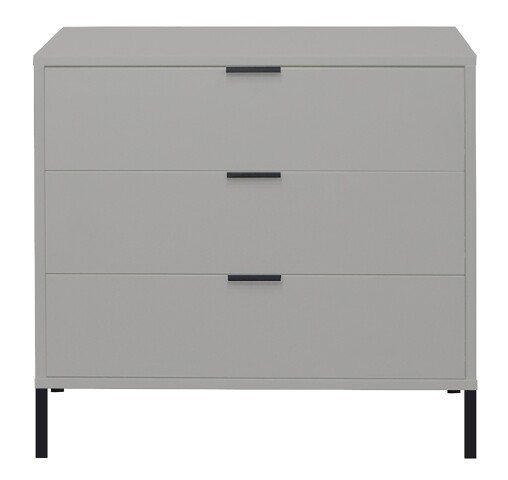 Kommode >Bonnie< in kreidegrau matt lack - 81x80x45cm (BxHxT)