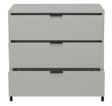Kommode >Bonnie< in kreidegrau matt lack - 81x80x45cm (BxHxT)