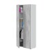 Mehrzweckschrank >Tidy< in Weiß / Beton Grau - 80x182x37 (BxHxT)