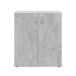 Mehrzweckschrank >Tidy< in Weiß / Beton Grau - 80x92x37 (BxHxT)